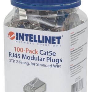 Confezione da 100 Plug Modulari RJ45 Cat.5e STP