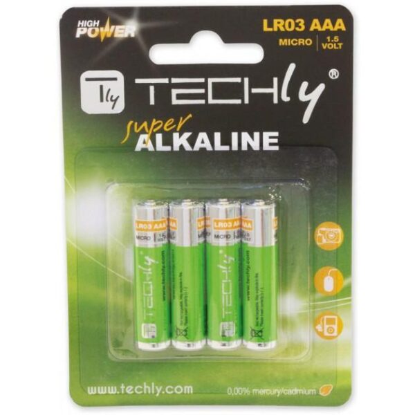 Blister 4 Batterie High Power Mini Stilo AAA Alcaline LR03 1.5V - immagine 4