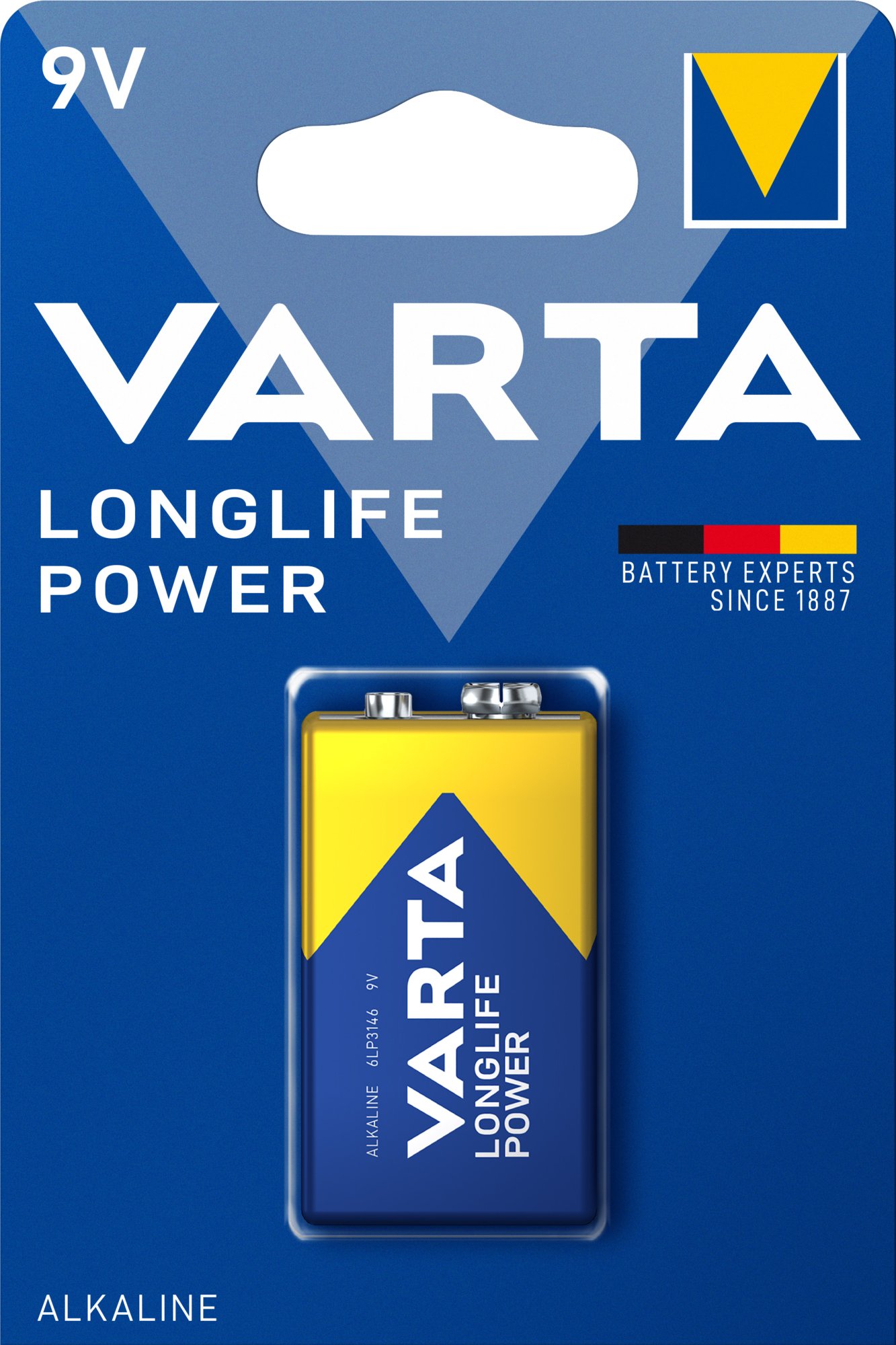 Blister 1 Batteria 9V Longlife Power Alcalina 6LP3146