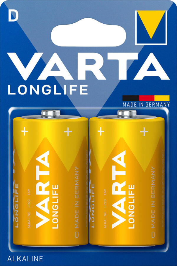 Blister 2 Batterie 1.5V Longlife Alcalina D Torcia