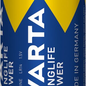 Blister 2 Batterie 1.5V Longlife Power Alcalina C Mezza Torcia