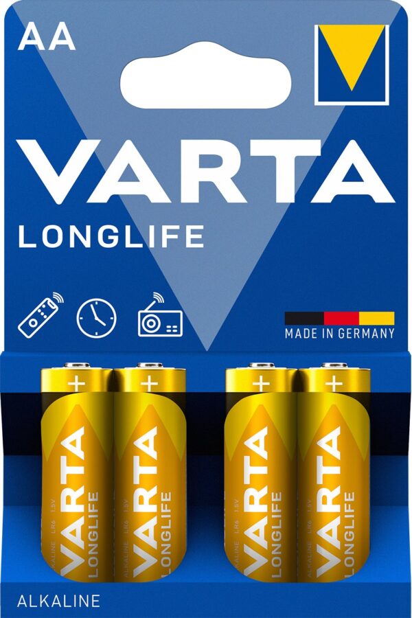 Blister 4 Batterie 1.5V Longlife Alcalina Stilo AA