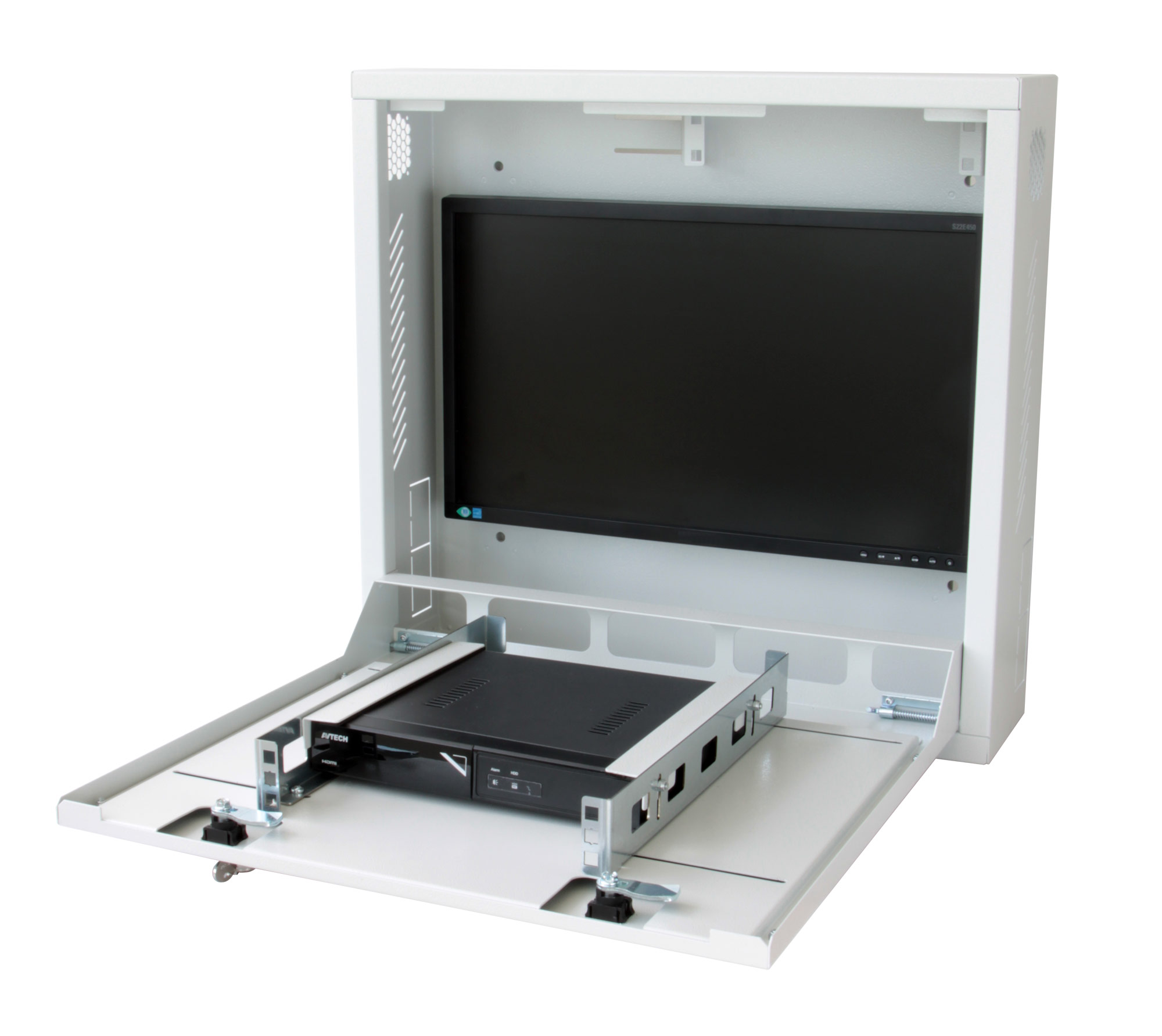 Box di Sicurezza da Parete per DVR e Sistemi di Videosorveglianza Grigio - immagine 2