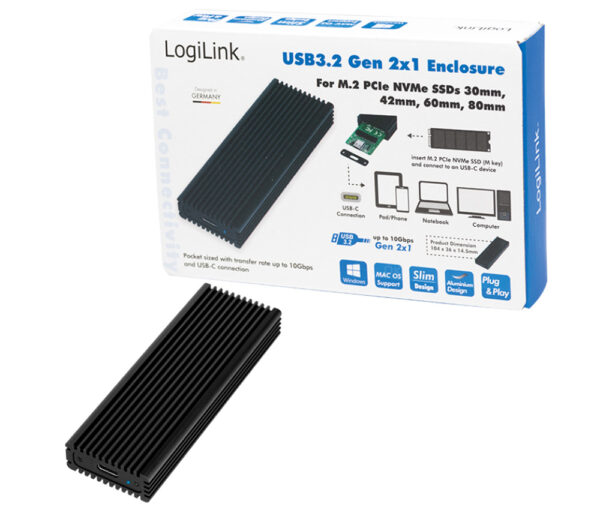 Box Esterno SSD USB3.2 Gen 2x1 USB-C™ PCIe NVMe - immagine 10