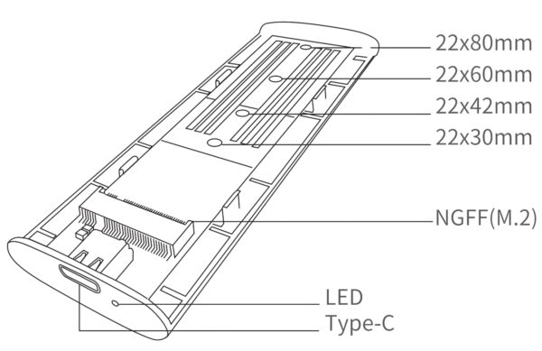 Box Esterno USB-C™ USB3.2 Gen2 NVMe/SATA M.2 SSD - immagine 6