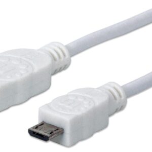 Cavo USB 2.0 A maschio/Micro B maschio 0,6m Bianco