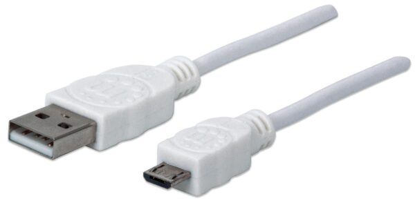 Cavo USB 2.0 A maschio/Micro B maschio 0,6m Bianco