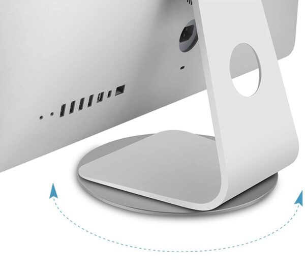 Base Girevole 360° Antiscivolo per Monitor Tablet Laptop in Alluminio