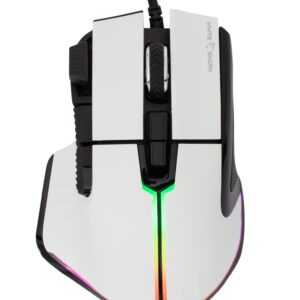 Mouse Gaming RGB USB 12000 dpi 9 Tasti Bianco Marrok