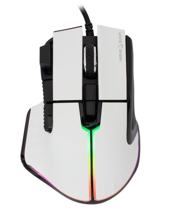 Mouse Gaming RGB USB 12000 dpi 9 Tasti Bianco Marrok