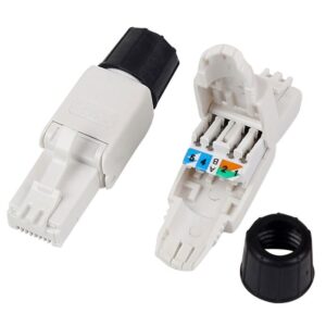 Plug Cat.6A RJ45 UTP Toolless con Copriconnettore