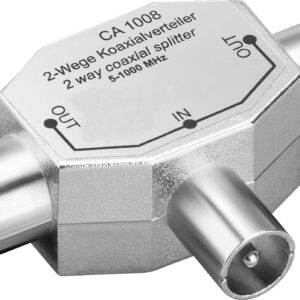Sdoppiatore per Antenna RF 2 Femmina/Maschio 9.5 mm