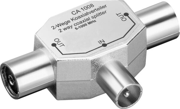 Sdoppiatore per Antenna RF 2 Femmina/Maschio 9.5 mm