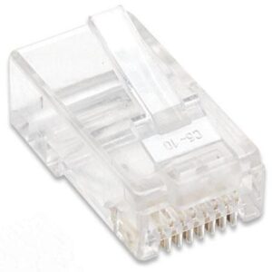 Plug Modulari RJ45 Cat5E per Cavo Rigido UTP