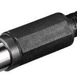 Connettore Audio RCA Maschio in plastica, Nero