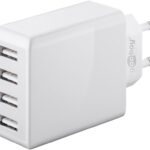 Caricatore da Muro USB a 4 vie 30W Bianco