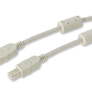 Cavo USB 2.0 A M / B M 1.8m con Ferrite Doppia Schermatura Grigio