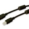 Cavo USB 2.0 A M / B M 5m con Ferrite Doppia Schermatura Nero