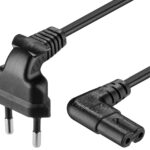 Cavo Alimentazione C7 a Italiana Angolati 5 m Nero