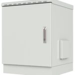 Armadio Rack 19'' a Pavimento 16U grigio IP66 Porta cieca prof. 600 mm