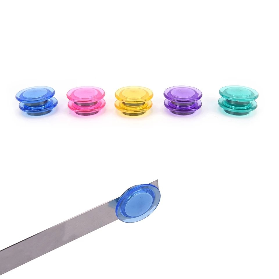 Calamite per Lavagna Magnetica Magneti Trasparenti Colorati 10 pz - immagine 3