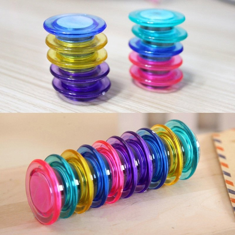 Calamite per Lavagna Magnetica Magneti Trasparenti Colorati 10 pz - immagine 4