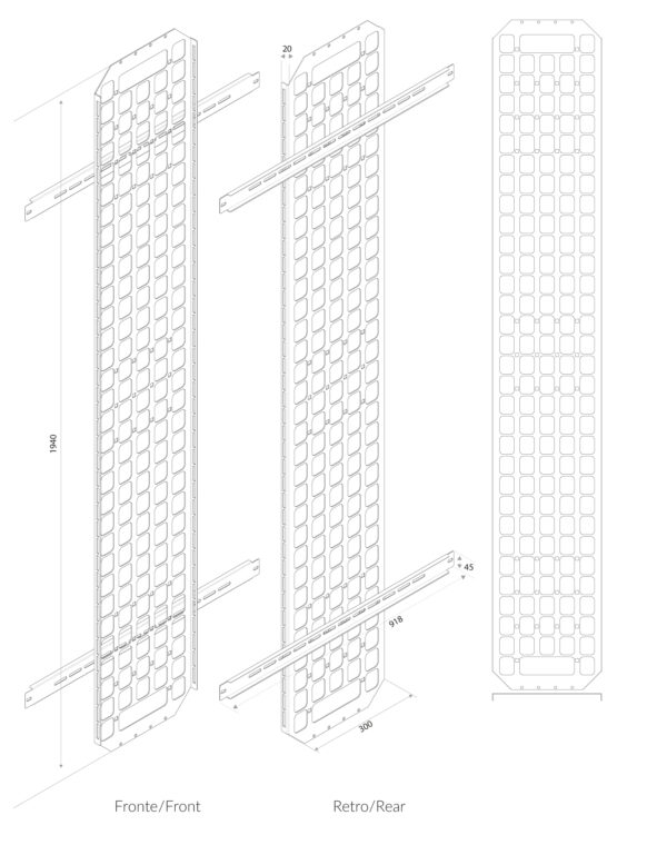 Canala Discesa Cavi per Rack 42U Profondi 1000 mm - immagine 2