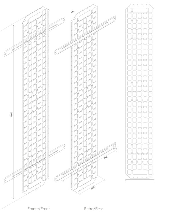 Canala Discesa Cavi per Rack 42U Profondi 800 mm - immagine 2