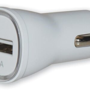 Caricatore da Auto Universale 1 Porta USB con Uscita 5V 1A Bianco