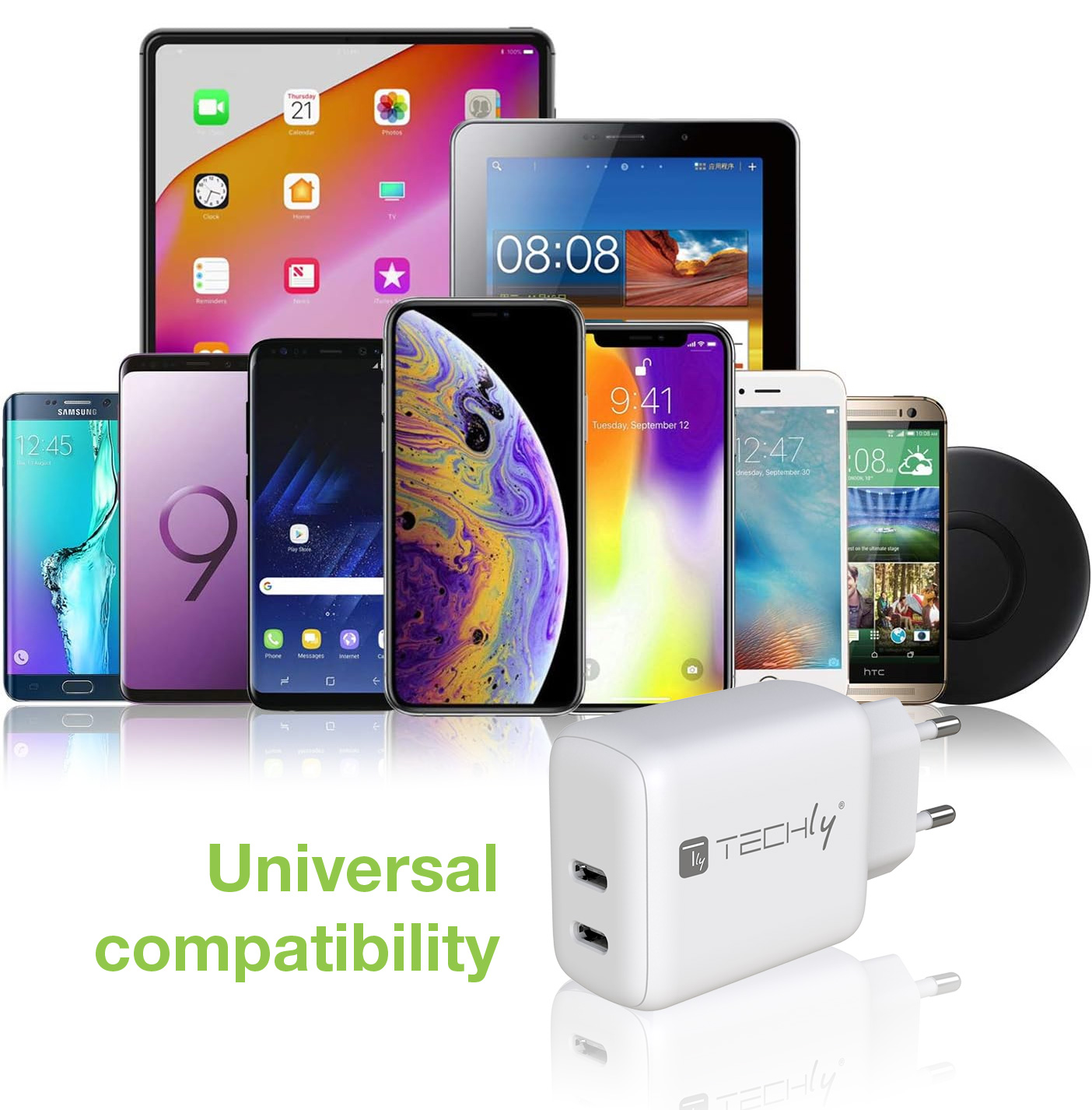 Caricatore Alimentatore 2 porte USB-C™ da Muro 35W - immagine 7