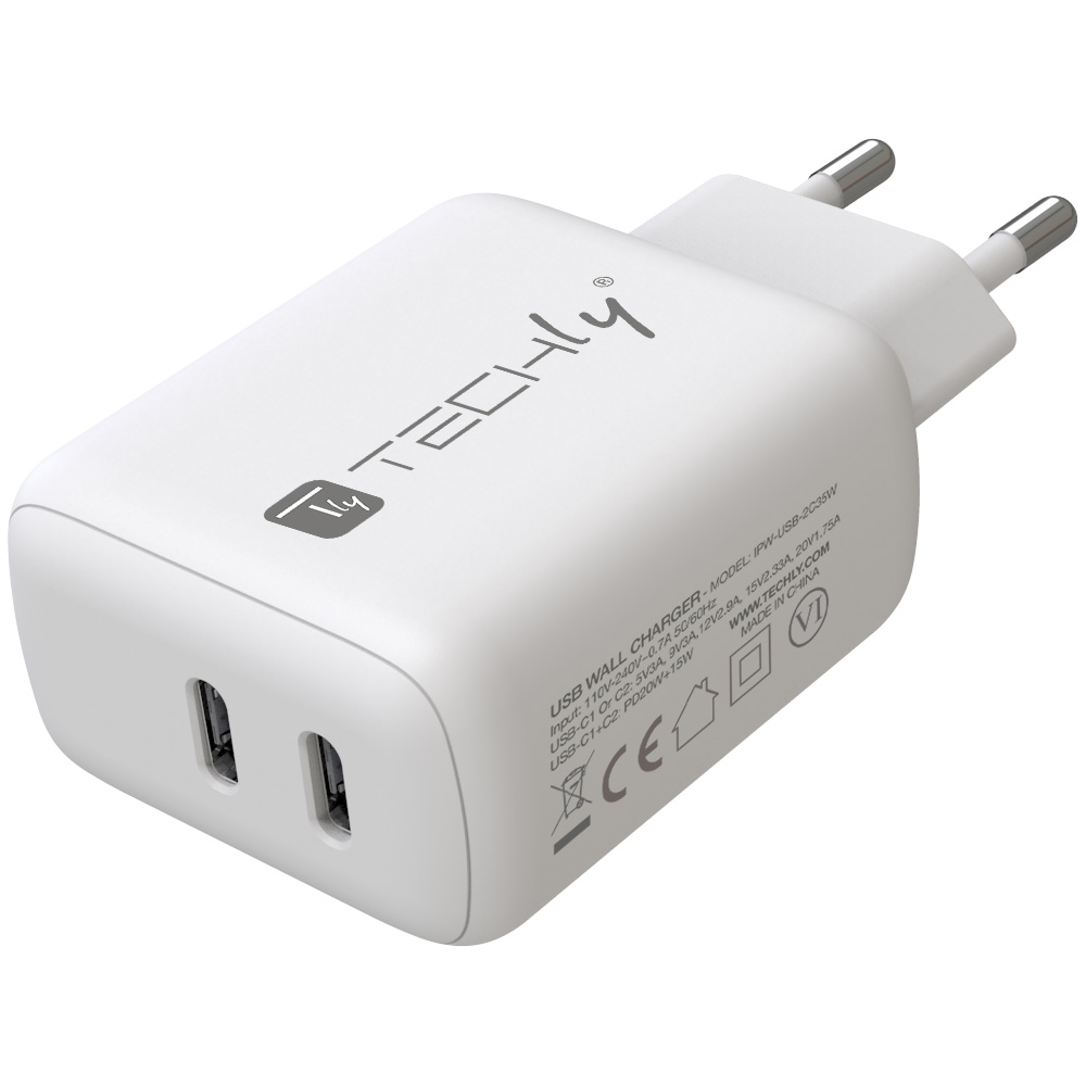 Caricatore Alimentatore 2 porte USB-C™ da Muro 35W - immagine 8