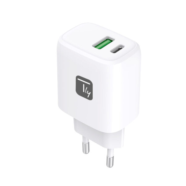 Caricatore Alimentatore USB-C™ 20W e USB-A 18W da Muro - immagine 7