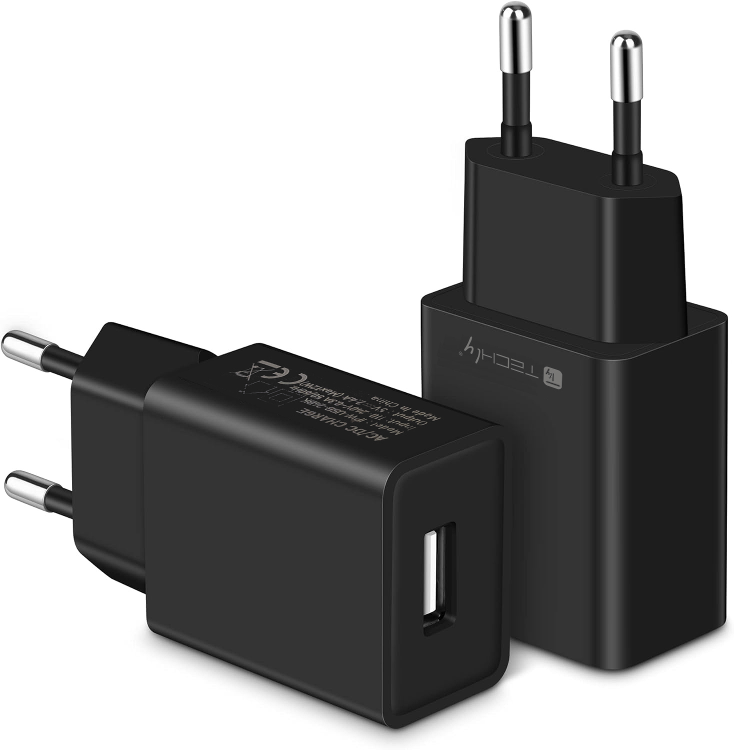 Caricatore Alimentatore USB-A da Muro 5V 2.4A per Smartphone o Tablet
