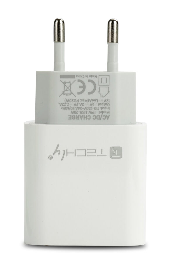 Caricatore Alimentatore USB-C™ da Muro 20W PD per Smartphone o Tablet - immagine 3