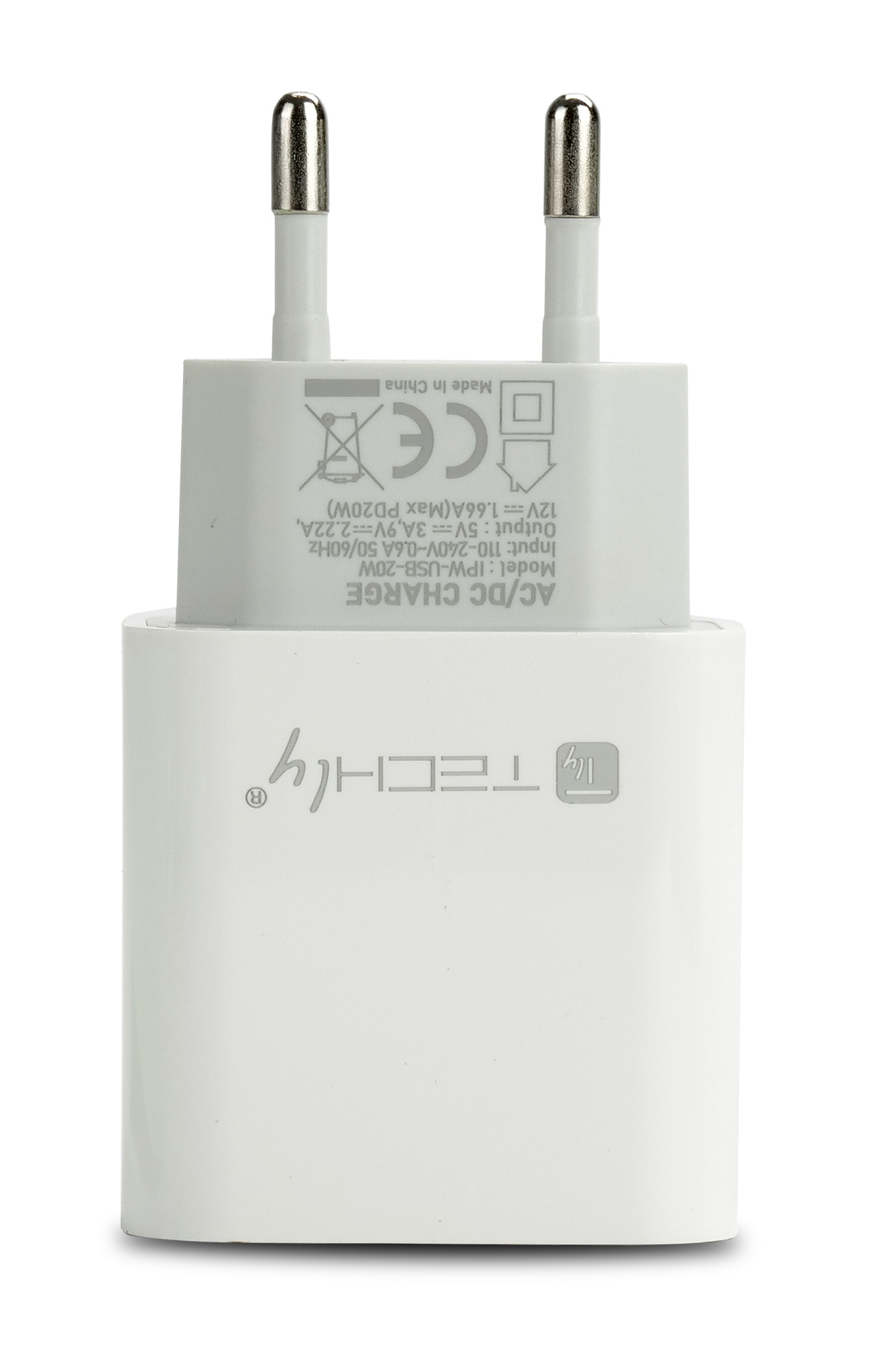 Caricatore Alimentatore USB-C™ da Muro 20W PD per Smartphone o Tablet - immagine 3