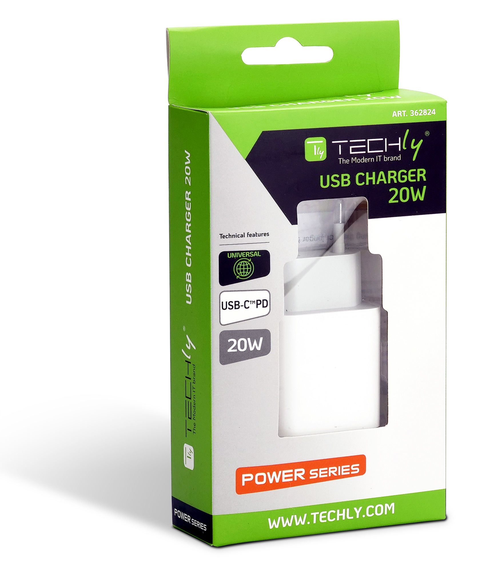 Caricatore Alimentatore USB-C™ da Muro 20W PD per Smartphone o Tablet - immagine 2