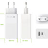 Caricatore Alimentatore USB-C™ e USB-A da Muro 100W per Smartphone o Tablet - immagine 2