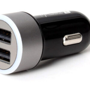 Caricatore da Auto Universale 2 Porte USB con Uscita 4,8A Nero