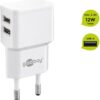 Caricatore da Muro 2 porte USB-A Slim Design 12W Bianco - immagine 3