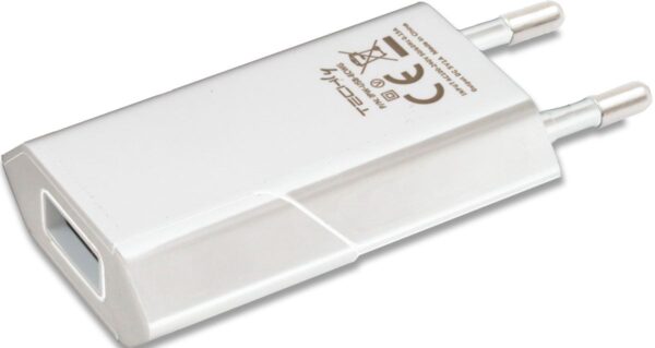 Caricatore USB 1A Compatto Spina Europea Bianco - immagine 5