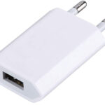 Caricatore USB 1A Compatto Spina Europea Bianco