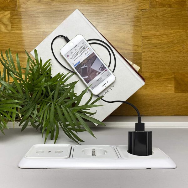 Caricatore USB 1A Compatto Spina Europea Nero - immagine 9