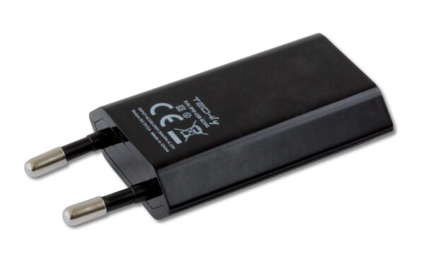 Caricatore USB 1A Compatto Spina Europea Nero - immagine 7