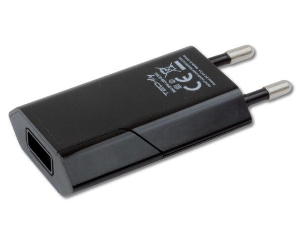 Caricatore USB 1A Compatto Spina Europea Nero - immagine 6