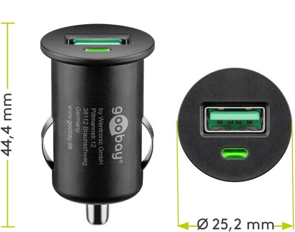 Caricatore USB da auto Quick Charge 3.0 2.4A 18Watt - immagine 2