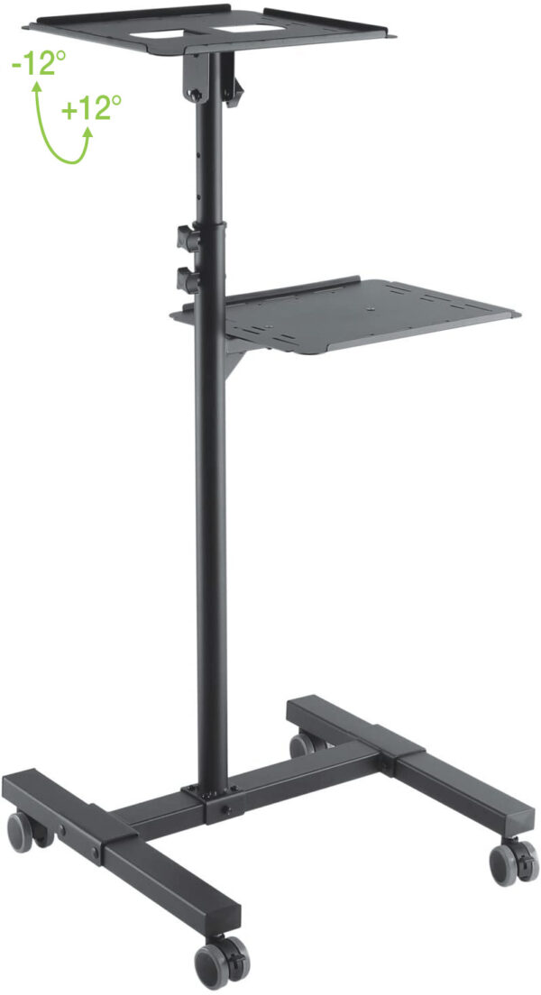 Carrello per Proiettore Notebook Regolabile con Mensola - immagine 6