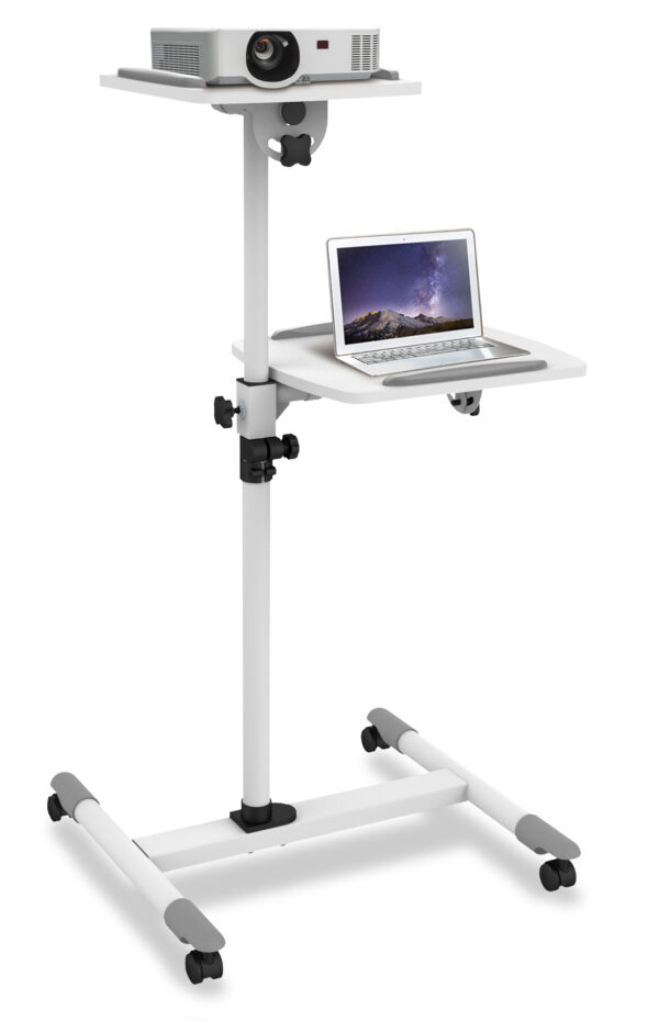 Carrello Supporto per Proiettore Beamer Notebook PC Ripiani Regolabili - immagine 2