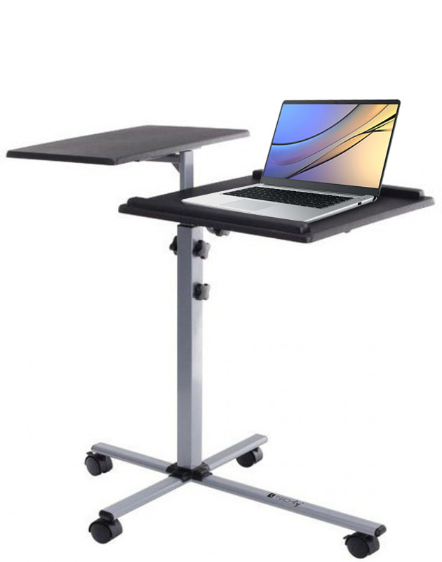 Carrello per Proiettore e Notebook a Due Ripiani Regolabile in Altezza - immagine 4