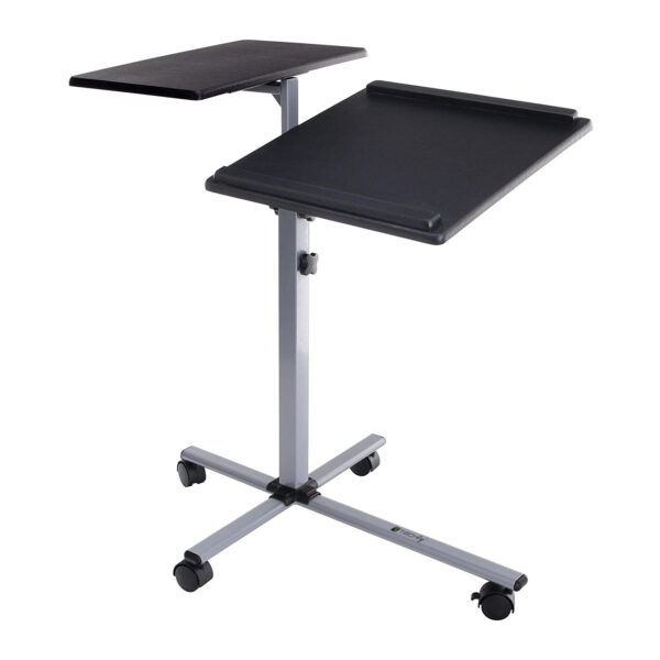 Carrello per Proiettore e Notebook a Due Ripiani Regolabile in Altezza - immagine 6