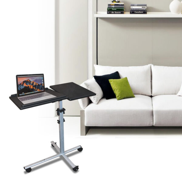 Carrello per Proiettore e Notebook a Due Ripiani Regolabile in Altezza - immagine 10